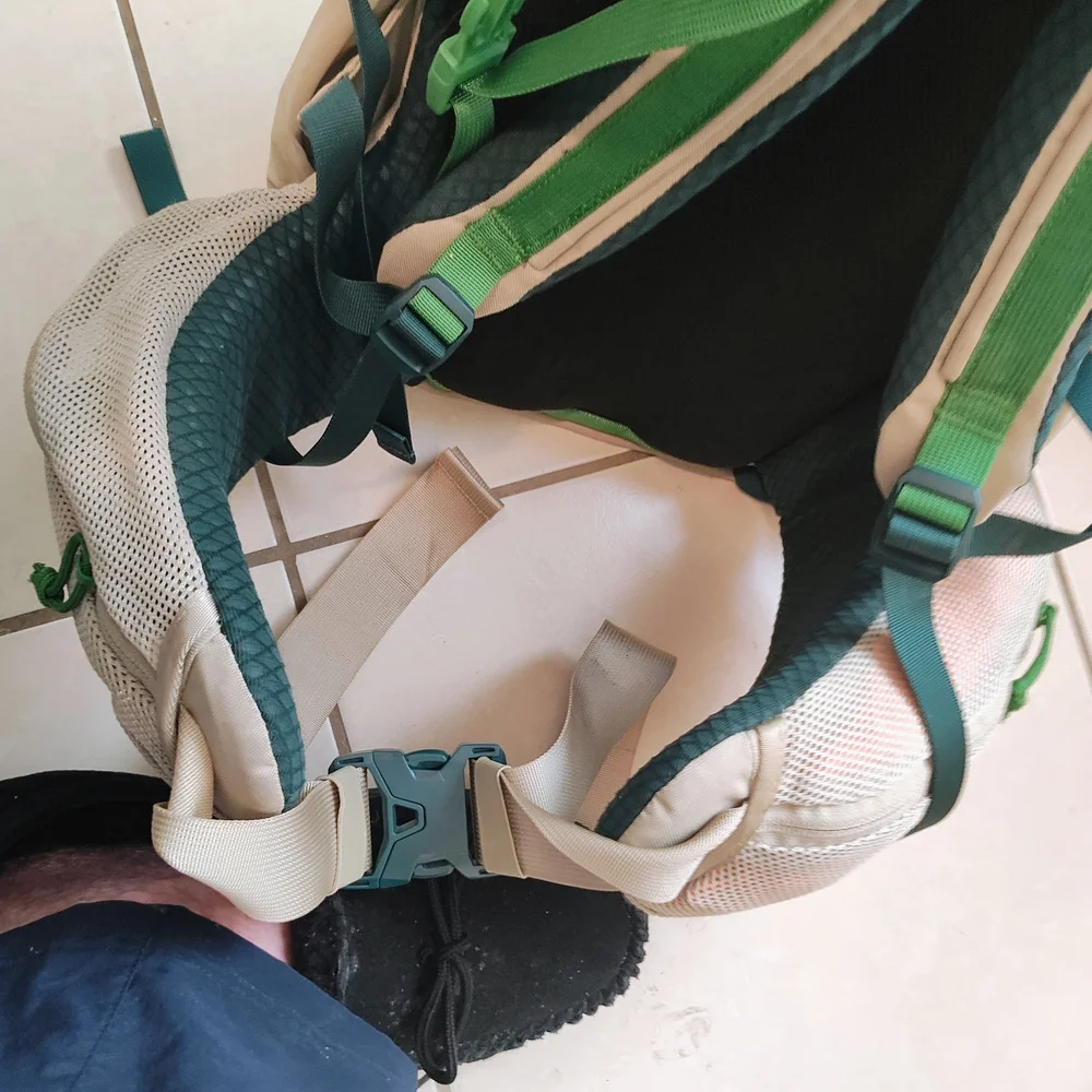 The North Face Green and Tan Hiking Backpack - Picture 5 of 6